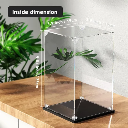 Miniatura 7 de Vitrina de acrílico transparente, vitrina autoensamblable para coleccionables, figuras de acción, muñecas, caja de vidrio alternativa para regalos