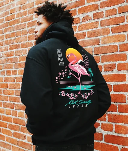 Miniatura 3 de Riot Society Sudadera con capucha estampada o bordada para hombre
