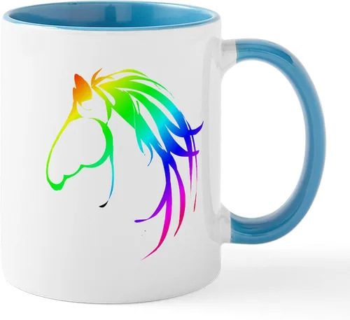 Miniatura 56 de CafePress Jake's Rainbow Shark - Taza de café de cerámica (11 oz)