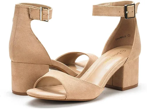 Miniatura 2 de DREAM PAIRS - Sandalias de tacón grueso y bajo para mujer