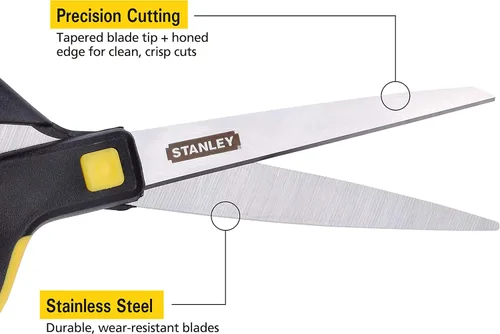 Miniatura 3 de Stanley Tijera ergonómica multiusos de 8 pulgadas (SCI8EST-YLW), amarillo/negro