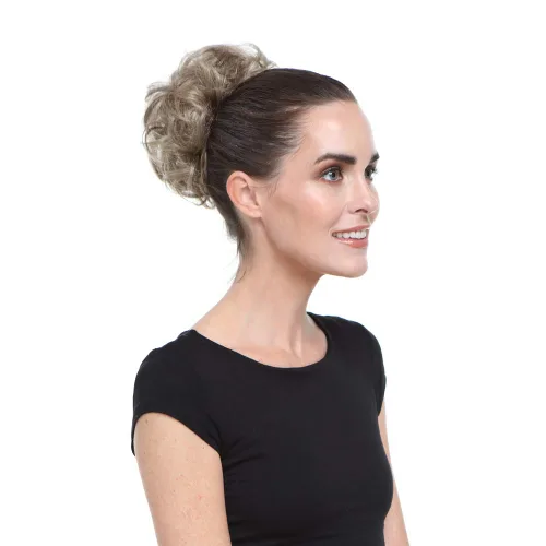 Miniatura 6 de HAIR COUTURE Avanti Moño desordenado - Pieza de extensión sintética instantánea, con pelo rizado ondulado postizo para mujeres