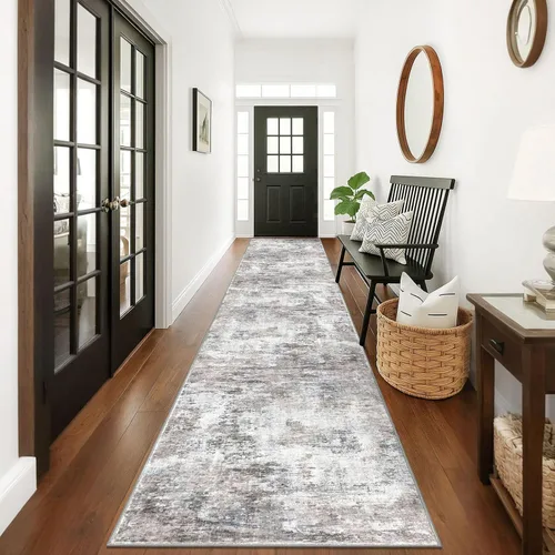 Miniatura 35 de Lansny Alfombra pequeña abstracta de 2 x 3 pies, alfombra de entrada, alfombra lavable para puerta de entrada, alfombra lavable antideslizante
