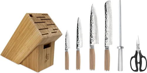 Miniatura 12 de Shun Premier - Juego de bloques profesionales de 8 piezas, cuenta con 6 cuchillos Shun Premier, acero de afilado y bloque de cuchillos de bambú