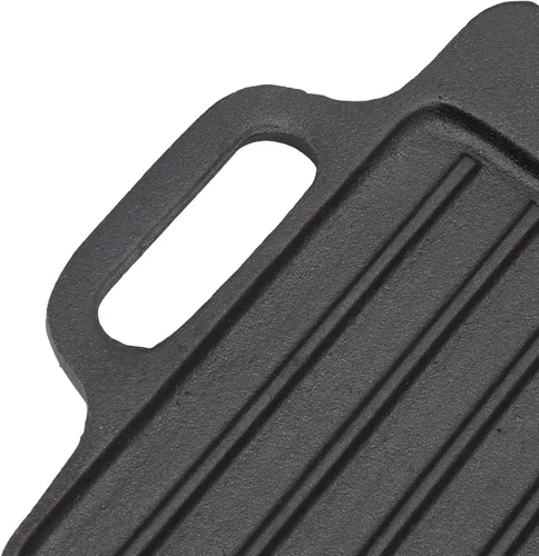 Miniatura 7 de Sartén antiadherente, estufa de interior, parrilla para el hogar, cocina de gas fundido Teppanyaki con asas, parrilla rectangular gruesa de doble