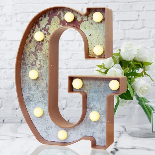 Miniatura 21 de Elnsivo - Letras con luces LED, efecto a hierro