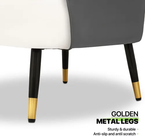 Miniatura 9 de Magshion Silla decorativa moderna con almohada lumbar, sillón tapizado de cuero, sillón individual ergonómico para sala de estar, dormitorio