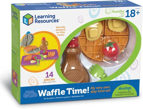 Miniatura 10 de Learning Resources New Sprouts Waffle Time - Juguetes de Cocina de Comida de Juego de Simulación para el Desayuno, Juego Educativo Montessori