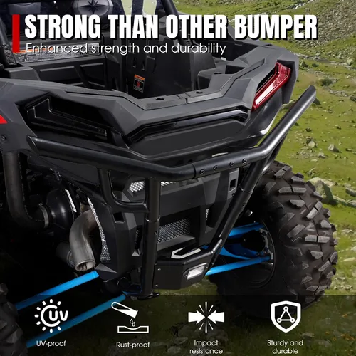 Miniatura 6 de A & UTV PRO Parachoques trasero para Polaris RZR XP 1000/XP 4 1000/XP Turbo/XP 4 Turbo 2019-2023, parachoques trasero del desierto, tubo de acero
