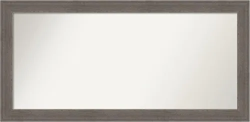 Miniatura 411 de Amanti Art Espejo de pared personalizado no biselado (24.5 x 24.5 pulgadas), marco gris marrón alta, varios tamaños personalizados, espejo de baño