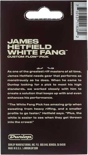 Miniatura 4 de Jim Dunlop Hetfield's White Fang™ Custom Flow® Pick 1.0MM - Paquete de 6
