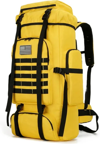 Mochila de senderismo W WINTMING para hombres 70L/100L, mochila de campamento, mochila militar Molle, paquete de asalto de 3 días para escalada |