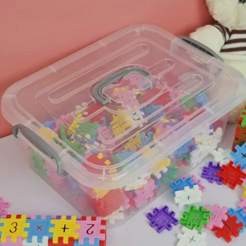 Miniatura 6 de Paquete de 2 contenedores de almacenamiento con tapa, juego de caja de plástico de 8 litros