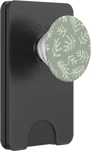 Miniatura 6 de PopSockets MagSafe PopGrip con patrón floral verde oliva para iPhone