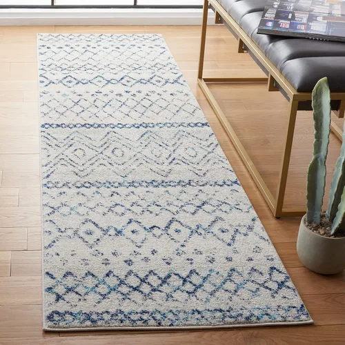 Miniatura 27 de SAFAVIEH Madison Collection - Alfombra decorativa de 2 x 3 pies, color marfil y carbón, diseño marroquí bohemio envejecido, no desprende pelusa