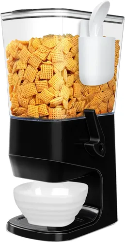 Dispensador de cereales para encimera con cuencos y cucharas, contenedores de cereales para almacenamiento en despensa, organizador de aperitivos,