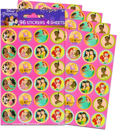 Miniatura 2 de Disney - Rompecabezas de princesa para niñas y niños, paquete de 48 piezas de rompecabezas de piso de Disney con calcomanías de princesa, más