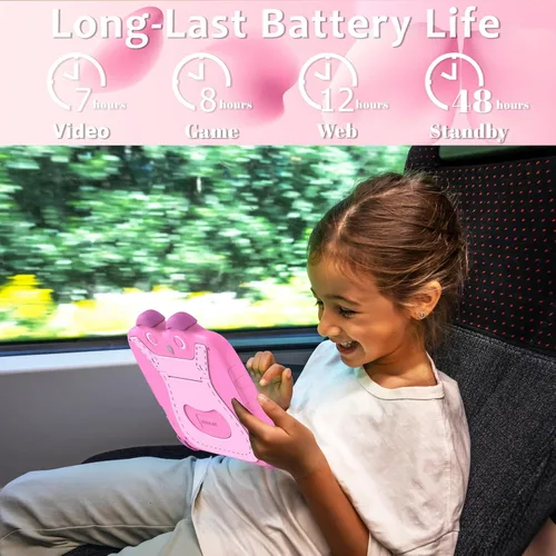 Miniatura 7 de YINOCHE Tableta infantil de 7 pulgadas para niños de 3 a 7 años, tabletas para niños pequeños, tabletas para niños de 32 GB, Android, tableta