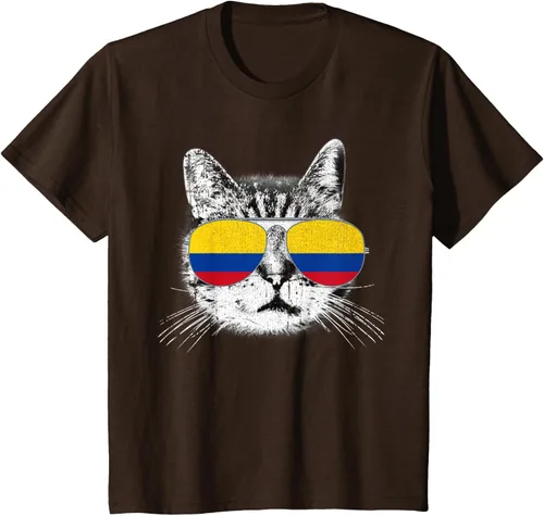 Miniatura 52 de Camisa de bandera de Colombia, orgullo colombiano, gato, hombres, mujeres, niños, camiseta de regalo