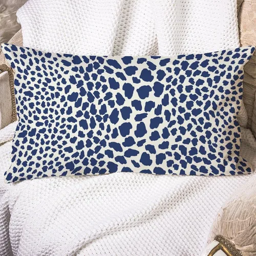 Miniatura 2 de Throw Pillowcase Navy Cheetah Leopard Print Animal Rectangular Cushion Cover Animal Background Decorative Pillow Home Cotton Linen 12x16 Elegant