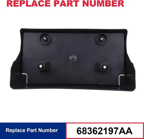 Miniatura 2 de Soporte de placa frontal compatible con Ram 2500 3500 4500 5500 2019-2025 Reemplazo # 68362197AA (negro)