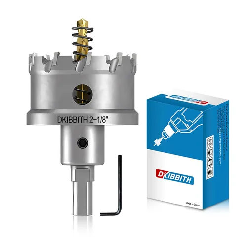 Miniatura 39 de TCT Juego de sierra perforadora, 2 paquetes de cortadores de agujeros con punta de carburo de tungsteno de 1-3/4" (45mm) resistentes para acero