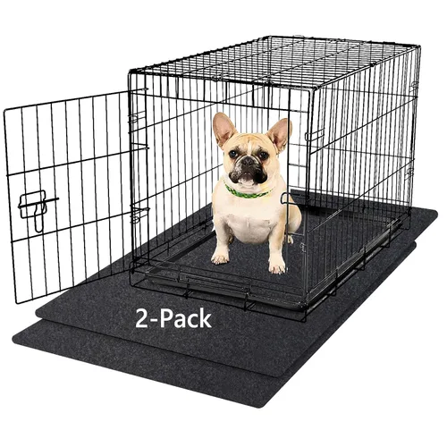 Miniatura 9 de Almohadilla para jaula de perro, absorbe la orina, impermeable, antideslizante, lavable, almohadilla para entrenamiento de perrera - debajo