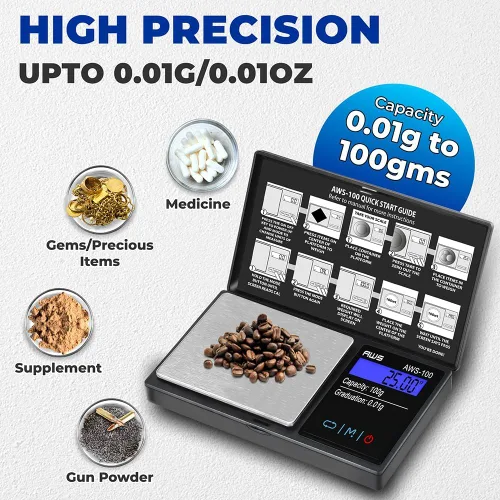 Miniatura 6 de AWS Series Báscula digital de bolsillo, Serie AWS, Negro