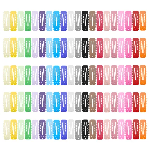 Miniatura 3 de ECADY Juego de 100 pinzas para el cabello de metal con cierre para niñas, bebés y niños, broches de moño perfectos para cabello fino, cabello grueso