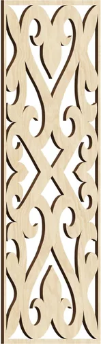Miniatura 135 de Keene Paneles de pared decorativos de madera con calado, 9 3/8 pulgadas de ancho x 24 3/8 pulgadas de alto x 1/4 de alto, roble rojo rojo (Red Oak)