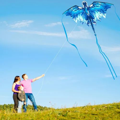 Miniatura 5 de Cometa de dragón para adultos, regalos para Pascua, cometas para niños de 4 a 8 a 12 años, fácil de volar, cometa para principiantes, viajes a