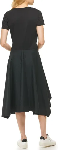 Miniatura 4 de DKNY Vestido de punto de manga corta con lazo frontal para mujer