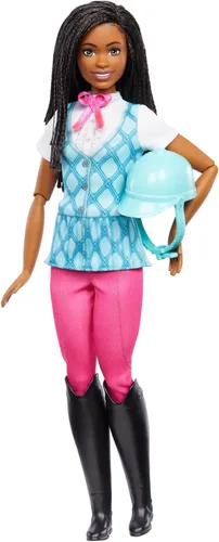 Muñeca “Brooklyn” de Barbie y accesorios de Barbie Misterios: La Gran Persecución de Caballos, incluye muñeca de moda, atuendo de equitación