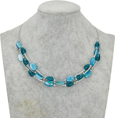 Miniatura 3 de Collar a capas con cristal para mujer, gargantilla con cadena de plata gruesa, regalo de cumpleaños para mujer