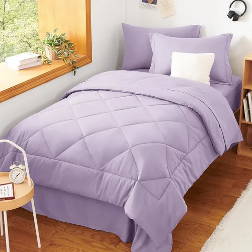 Miniatura 153 de CozyLux Juego de edredón tamaño King, color naranja quemado, toda la ropa de cama en una sola bolsa, 7 piezas: edredón, fundas de almohada