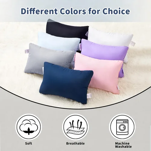 Miniatura 7 de Pro Goleem Almohada pequeña de 11 x 6 x 2.5 pulgadas para dormir del bebé con etiqueta de nombre, mini almohada pequeña para habitación, sofá, silla
