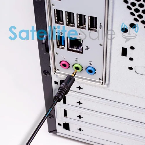Miniatura 5 de SatelliteSale Conector de audio auxiliar de 0.138 in macho a macho, cable auxiliar estéreo digital, cable universal de PVC, cable negro, 30 pies