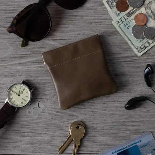 Miniatura 36 de Monedero clásico a presión, de cuero, para hombre de Nabobb, negro