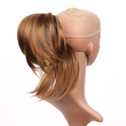 Miniatura 8 de Extensión de cabello ajustable, cola de caballo desarreglada, 12 pulgadas con pinzas, de Onedor, 10#