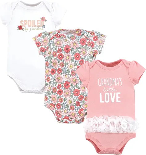 Miniatura 300 de Hudson Baby baby-girls Cotton Bodysuits 3-pack