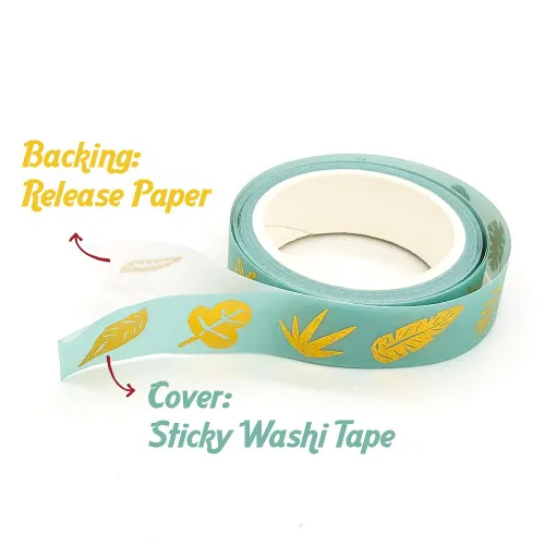 Miniatura 4 de YUBBAEX - Juego de cinta adhesiva Washi Tape estilo IG dorada, cinta decorativa de aluminio para arte, manualidades, bricolaje, suministros