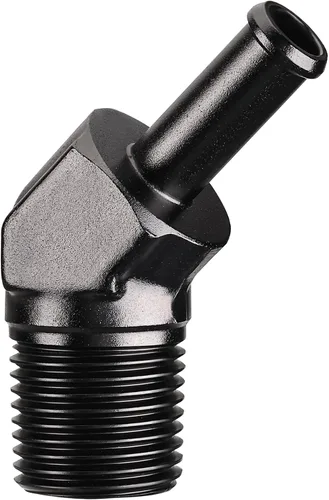 Miniatura 10 de EVIL ENERGY 3/8" NPT macho a 1/2" adaptador de montaje de púas 45 grados aluminio negro
