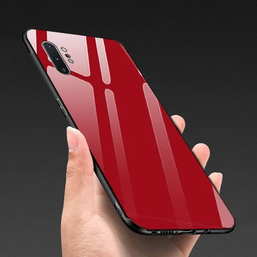Miniatura 6 de Fundas diseñadas para Samsung Note 10 Plus con parte trasera de calidad de vidrio templado+carcasa híbrida de TPU marco, cubiertas delgadas