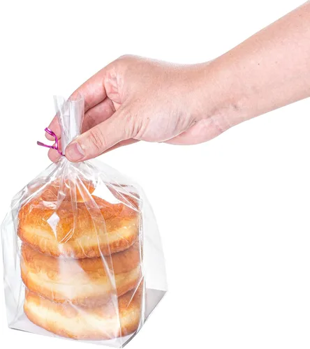 Miniatura 6 de Restaurantware Bolsas de celofán con fondo plano y sellado térmico para sándwiches Bolsas de celofán sellables para alimentos - Bolsa con refuerzo
