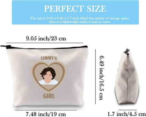 Miniatura 2 de GJTIM Bolsa de maquillaje con cremallera para fanáticos de actores y amantes del actor, bolsa de maquillaje para fanáticos fandom, Maquillaje T