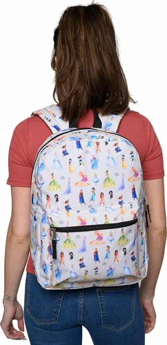 Miniatura 7 de Disney Mochila para portátil de 16 pulgadas, bolsillo de carga D100, princesa Minnie Mouse AOP