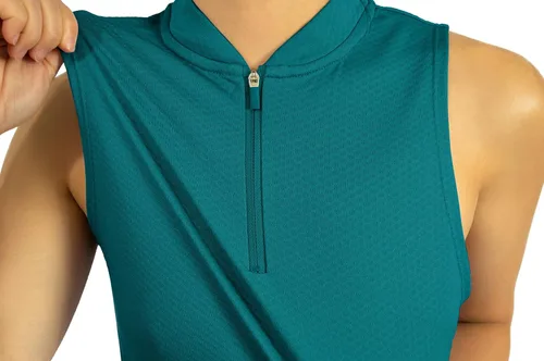 Miniatura 3 de Three Sixty Six Womens Sleeveless Collarless Golf Polo Shirt with Zipper - Quick Dry Tank Tops for Women