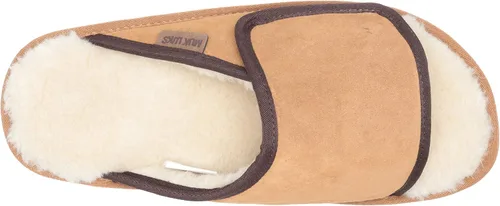 Miniatura 5 de MUK LUKS Pantuflas con puntera abierta para hombre de cuero