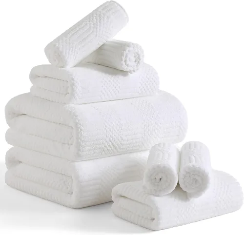 Miniatura 12 de Ferdilan Juego de 4 toallas de baño de gran tamaño de 35 x 70 pulgadas, toallas de baño extra grandes y suaves de 600 GSM, toallas de secado rápido