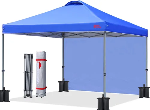 Miniatura 34 de MASTERCANOPY - Toldo desplegable duradero con 1 pared lateral (6.6 x 6.6 pies, caqui)